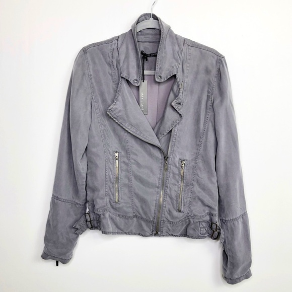MAX jeans gray Moto jacket - Picture 1 of 10